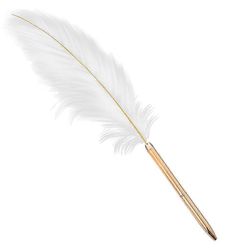 Tyylikäs valkoinen höyhen kuulakärkikynä häät kirjoituskynä liiketoiminnan allekirjoituskynä