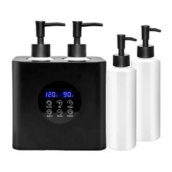 Kaksinkertainen pullo öljylämmitin Monikäyttöinen ammattimainen pieni kermalämmitin pullo musta 16.7cmx15.8cm