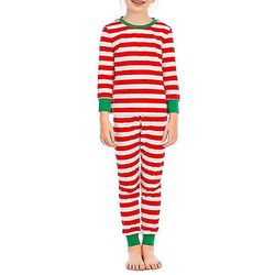 Elsavct Julfamilj matchande randig pyjamas Set jul sovkläder loungewear för vuxna barn baby Barn Röd 2-3 Years