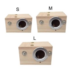 Papukaijapesän kasvatuslaatikko, jossa on sisäänrakennettu ohjauslevy ja puremista estävä rengas papukaijaundulaatti Cockatiel Lovebirdsille, ulkok...