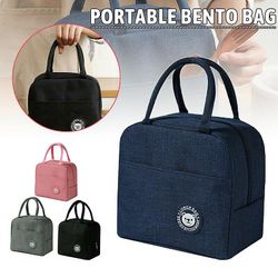 Witdreamer Børn Voksen Frokost Tasker Isoleret Cool Bag Picnic Tasker Skole Madkasse Mørkeblå