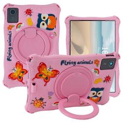 Yhteensopiva Lenovo Tab M11 330FU / 331FC / Xiaoxin Pad 11 2024 -kotelon kanssa Kickstand Cartoon Silikonitabletin kansi Vaaleanpunainen