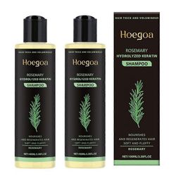 Rosmariinihydrolysoitu keratiini-shampoo Kosteuttava Kuiville Vaurioituneille Korjaava Pörröisille Puhdistava Vahvistava Päänahka Tyveen 2pcs