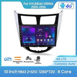 Bicaco För Hyundai Verna 2010-2016 Lhd 2din Android 12.0 Bilradio Multimedia Videospelare Gps Navigering 4g Carplay Huvudenhet 9863 2 32G B