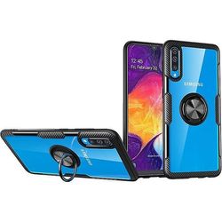 Gjennomsiktig sak Samsung Galaxy A70 magnetisk bilholder Slim Fit Gjennomsiktig Hard + TPU støttering