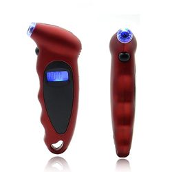 Digital Däcktrycksmätare Mätare Cykel Cykel Bildäck Diagnostiskt Verktyg 0-150 Psi Bakgrundsbelysning LCD Lufttrycksmätare Testare Red