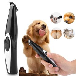 Elektrisk Pet Foot Hair Trimmer Dog Grooming Pedikyr Clipper -ys Svart