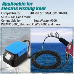 Kalastuskelan akkusovitin sopii 18 V akkuun Sopii BM2300 BM2900 / sopii 14,4 V sähköiseen kalastuskelaan Sininen