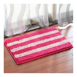 Ruili Chenille Fod Skridsikker måtte rosa rød 40*60cm