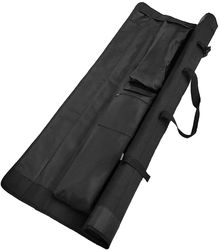 Boeyaa Udendørs fiskegrejstaske Fiskegrejs rulletaske 600d Oxford Cloth Fiskestangspose Sort