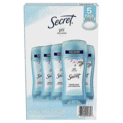 Secret Invisible Solid Antiperspirantti- ja deodoranttipakkaus, tuore jauhe, 5 ea