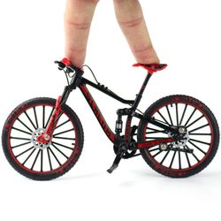 Lohill Mini 1:10 Legering Cykel Skala Modell Dasktop Simulering Ornament Finger MountainBikes Leksak d140693 Röd