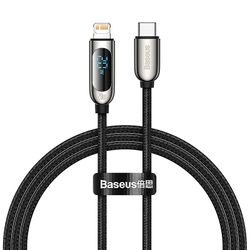 Ruili Baseus 20w Usb-c til Lightning Digital Display Kabel Hurtig opladning Data Transmission Line 1/2m Sort