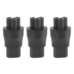 3x Iec 320 C5 3-nastainen naaras C8 2-nastainen urospistokemuuntimen virtalähde musta