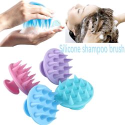 Btcv Silikone Shampoo Scalp Hår massager Shampoo Massage Comb Bad Massage Brush Scalp Massager Hår Shower Brush Comb Care Tool Pink