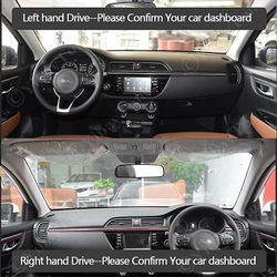 Til Kia Kx Cross Rio X-line 2017- 2020 Anti-slip lædermåtte Dashboard Cover Pad Solskærm Dashmat Beskyt tæppe Biltilbehør Leather-Black