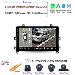 Bicaco 9 tommer for Toyota Highlander 4 2019-2021 bilradio multimedia videospiller navigasjon 2 Din Auto Bt 5.0-adapter trådløs TS10 8G 128G 360