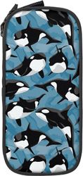 Kerota Killer Whale Orca Pencase Suuri kapasiteetti kestävä kynäpussi säilytyskynä pussi vetoketjulla pussilaatikko kiinteä kotelo12769 VÄRI One Size