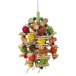 Lintulelut, papukaijalelut Jännittävää pureskeluhauskaa papukaijoille, kukkaroille, keskikokoiselle papukaijamaissintähkälle Monivärinen