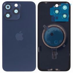 iPhone 15 Pro -akkukotelo kiinnikkeellä + kameran linssinsuojuksen vaihto osittain sininen Monivärinen Blue