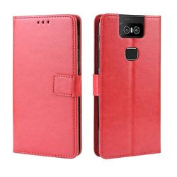 Retro Crazy Horse Texture vaakasuuntainen läppänahkakotelo Asus Zenfone 6 ZS630KL:lle, pidikkeellä ja korttipaikoilla ja valokuvakehyksellä Zenfone...