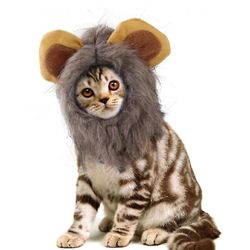 Kæledyr Halloween Kostume, Lion Mane Hat Til killinger Hvalp Hunde Justerbar Vaskbar Komfortabel Fancy Lion Hair Halloween Julefest Ac S