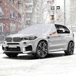 Frontrute snødekke, bildeksel, frontrutedeksel solskjerming, vindtett støvtett utendørs UV-beskyttelsesdeksel for bil SUV, lastebiler (HS)
