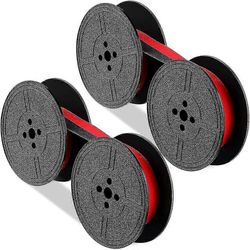 2pack kirjoituskoneen nauha twin spool kirjoituskone nauha punainen ja musta twin kelan vaihtopakkaus