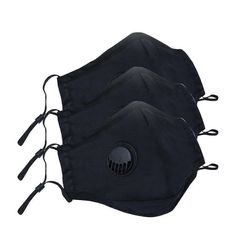 3 pakkaus pm2.5 pölynaamio, uudelleenkäytettävä hengitysventtiili hengitysventtiilin hengityssuojain suun naamarit, 3 kpl Pm2.5 aktiivihiilisuodati...