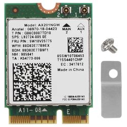 Wi-Fi 6 AX201 Bluetooth 5.0 kaksikaistainen 2.4G / 5G langaton NGFF-painike E CNVi wifi-kortti AX201NGW 2.4 GHz / 5 GHz 802.11Ac / ax Vihreä valkoinen