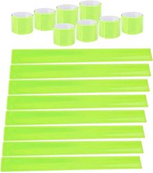 Ersam 10-pakkaus heijastava solkihihna fluoresoiva runko käsivarsinauha heijastava vyö turvavyö pyöräily lenkkeily