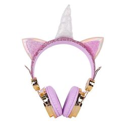 RGB yksisarvinen lasten langattomat kuulokkeet mikrofonilla, ohjaus RGB Light Girls Musiikki Stereo Kuuloke Matkapuhelin Lasten kuulokkeet Lahjakuu...