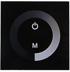 Linkrunning DC 12-24V LED Touch Wall Controller Panel med lysstyrke Skiftende lysdæmper til justering af lys (farve: sort)