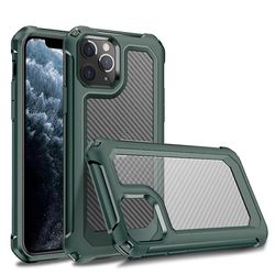 Til Iphone 11 TPU + pc taske Armygrøn