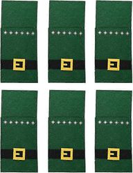 6kpl jouluhopeapidikkeet vyökuvioinen vihreä