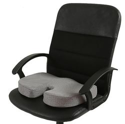 Coosilo Memory Foam sædepude til bilsæder, hjemmekontor og rejsepude grå