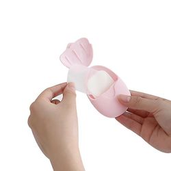 Yunshu 50 Tæller Bærbare Engangs rejse vask hånd toiletpapir papir ark Pink