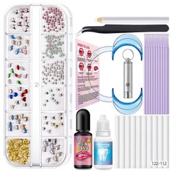 Hammaskorut Työkalut hampaille Hammas Keinotekoinen kristalli strassit Sekakoot Värit ja muodot naisille ja miehille Hammasporasarja J