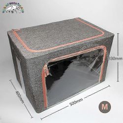 Keskikokoinen kissa koiran happihäkki liinavaatteet naarmuuntumaton taitettava laatikko eläinten sumutushäkit 500x400x330mm eläinlääkinnälliset lai...