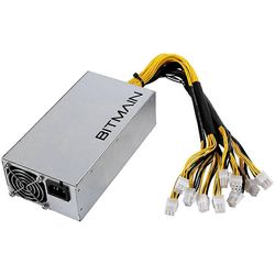 APW7 1800W PSU Bitmain louhintavirtalähde Bitmain Antminer S9 / L3 + / A6 / A7 / R4 / S7 / E9: lle 10X PCI-E 6Pin -liittimillä Hopea