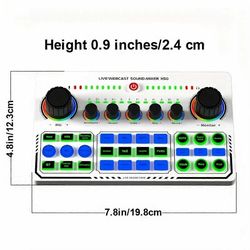 X50 Live Sound Card Audio Mixer Tallennus Desktop Singing BT OTG Digital Lossless tehtävä P Musta