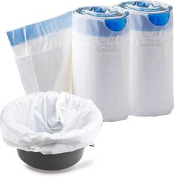 Kertakäyttöiset kommodipussit, 50 kpl pakkaus - Aikuisten sängyn vieressä olevat kaveripussit, kannettavat wc-jätepussit retkeilyyn ja matkustamiseen