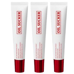Oil Sucker,Extreme Mattifying Oil Sucker Primer Luonnollinen Kiinteyttävä Alkaline Oil Control Primer Pitkäkestoinen, Vedenpitävä ja hienkestävä 3pcs
