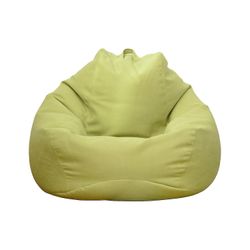 Nye ekstra store sækkestole sofa sofa betræk indendørs doven liggestol til voksne børn sellwell 90 * 110cm Green