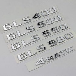 3d Abs -logo Gls400 Gls500 Gls550 Gls580 Tunnus Kirjaimet Tarra Auton tavaratila Tarra tarra Mercedes Benz Gls W166 W167 -lisävarusteille Chrome GL...