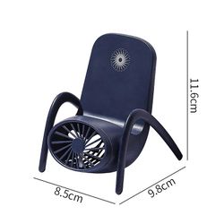 Handuo Mini Personlig Fan-Mobiltelefon Holder-Usb håndholdt hængende ventilator, Hastigheder Ultra Quiet MØRKEBLÅ