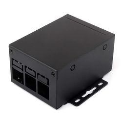Teollisuusluokan metallikotelo (D) Raspberry Pi 5:lle, suurempi sisätila, tukee Officin asentamista Black