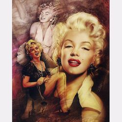 5d, fuld, marilyn Monroe Diy Diamantbroderi, diamantmaleri, korssting, 3d, mosaik, håndarbejde, jul 309 30x40cm