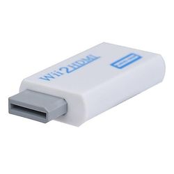 TechFlo 1080p Wii til HDMI Omformer Mini 3,5 mm Adapter Wii2HDMI Audio HD Video Output