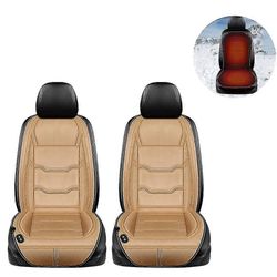 12v/24v Lämmitetty turvaistuimen kansi Lämmitys Sähköauto Istuintyyny beige 2Pcs